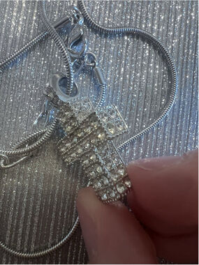 Vintage Swarovski Crystal Cross Pendant on a Byzantine style Swarovski Choker